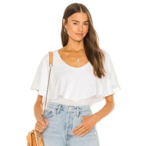 Free People Girl Talk Tee White Small NWT